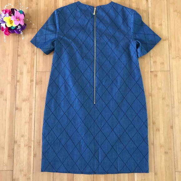 Kate Spade ♠️ Quilted Chambray Shift Dress - Picture 5 of 8
